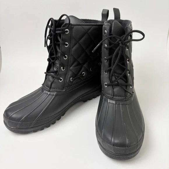 Sperry Topsider Gosling Quilted Duck Boot Waterproof Black - Picture 11 of 11